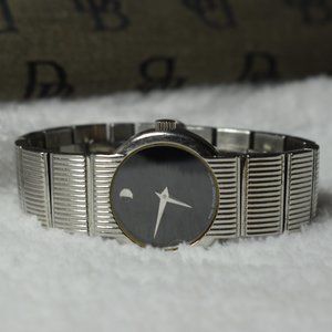 Vintage Movado Concerto Watch Black Museum Dial